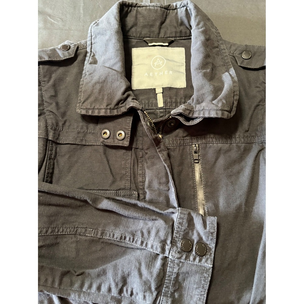 Aether Apparel Mens M Convertible Field Jacket Vest Removable Sleeves Black EUC